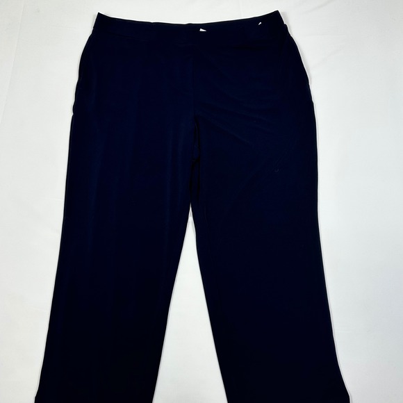 Susan Graver Liquid Knit Black Wide Leg Pull On Pants Womens XLP Petite Plus - Picture 8 of 8